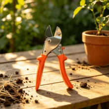 1pc SK5 Steel Heavy Duty Pruning Shears, Suitable For Thick Branches, Garden Fruit Tree Flower Pruning Scissors, Yard Orchard Pruning Use - Orange - View 2