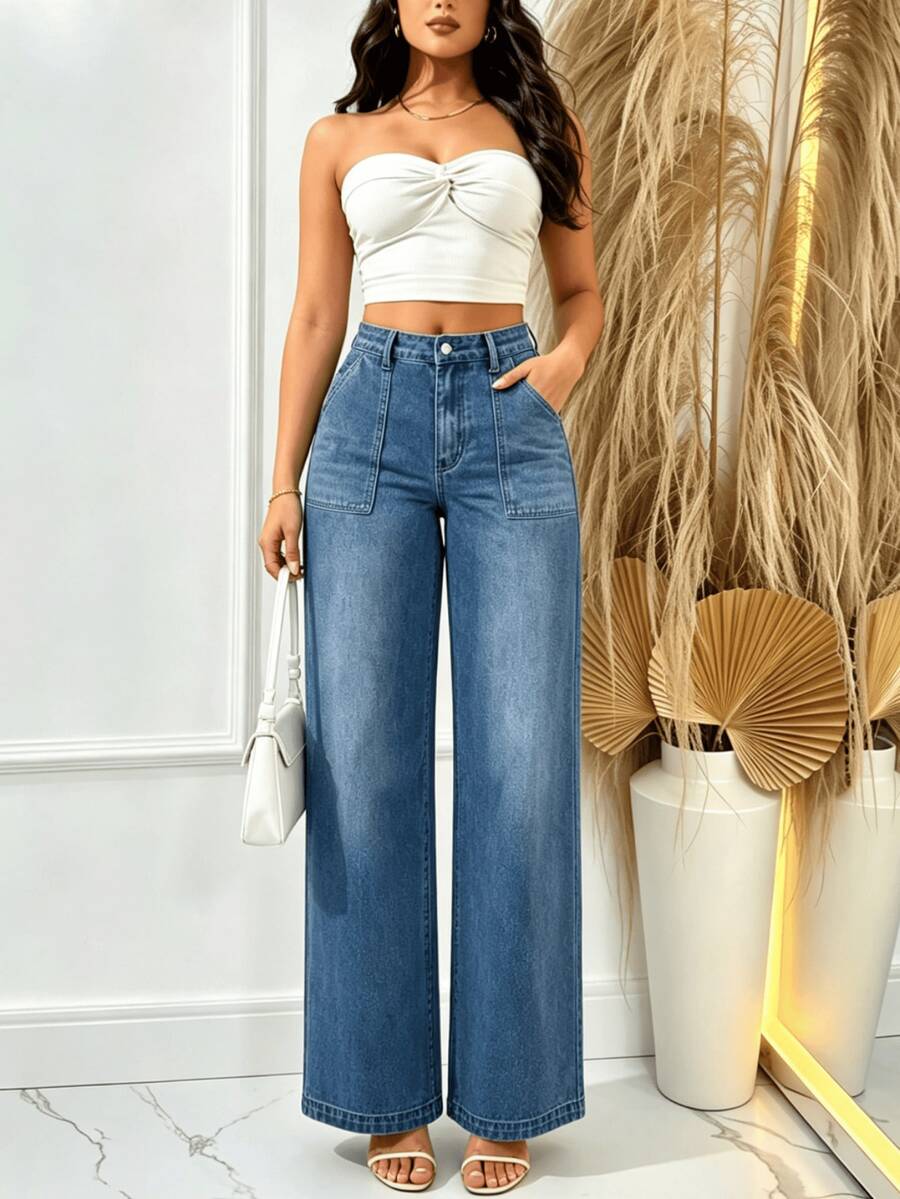 Women Jeans - Blue - View 1
