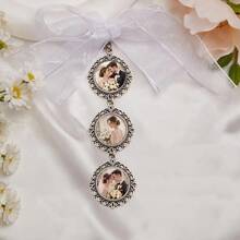 客製化婚禮花束紀念飾品 新娘回憶紀念禮物 - 圓形款 - 查看 12