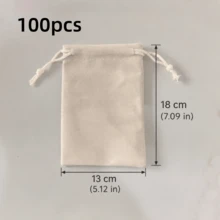 100pcs/50pcs/20pcs/10pcs Beige Plush Drawstring Bucket Storage Bags, Soft Plush Texture, Premium Quality, Suitable For Wedding Favors, Jewelry Storage, Holiday Gift Packaging, Scent Sachets And Cosmetic Storage - Beige - View 23