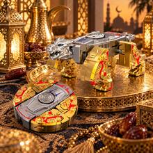 1pc Electroplated Mecha Beast Fingertip Gyro, 2-In-1 Deformation Disc Fidget Toy, Novelty Mechanical Desk Ornament & Teen Birthday Gift - Multicolor - View 8