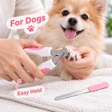 1 Set Pet Nail Clipper Set With Nail File, Stainless Steel Cat Dog Nail Trimmer, With Safety Protection, Non-Slip Handle, Easy To Trim Claw Care Grooming Tool, Suitable For Small And Medium Pets, Home Pet Grooming Supplies, Cat Dog Nail Clippers, Beginner-Friendly Tool - A - View 7