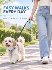 Retractable Pet Leash, Easy To Manage, Durable Nylon Rope, Suitable For Small And Medium Dogs - Multicolor - View 2