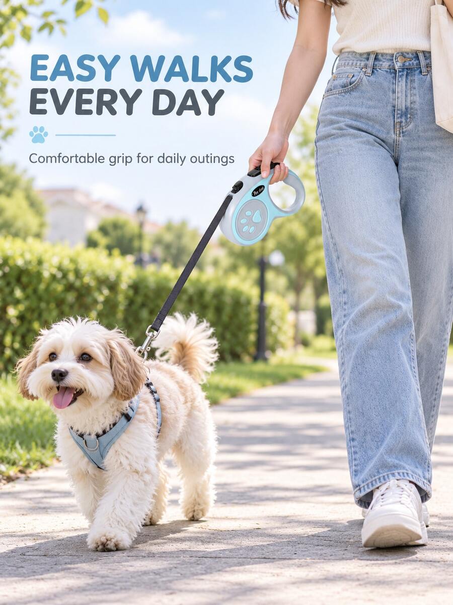Retractable Pet Leash, Easy To Manage, Durable Nylon Rope, Suitable For Small And Medium Dogs