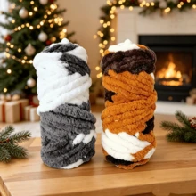 CLSUPER Super Chunky Chenille Yarn Set 2*250g (500g Total), Gradient Color, Soft Plush Giant Yarn, Suitable For Arm Knitting, DIY Blankets, Pet Beds, Crochet Projects, Washable, Suitable For Beginners - 2 - View 9