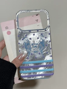 Ins風極簡紫色藍灰色翅膀英文手機殼，適用於 iPhone 15、16、17 Pro Max、13、14 Pro Max、14 Pro、18 Pro Max、18 Pro，全邊保護個性時尚手機保護殼 - 淡紫色 - 查看 2