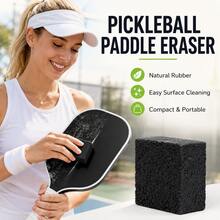 BSKT 1/3/5pcs Pickleball Equipment Cleaning Tools, Paddle Face Care Eraser, Natural Rubber Material, Compact Portable Sports Accessory - Black - View 1
