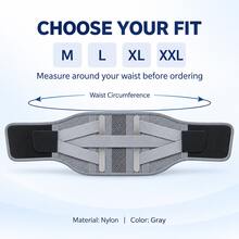 1 Pc Unisex Adjustable Wrap‑Around Waist Belt With Reinforced Strips, Breathable Elastic Waist Brace For Workout & Heavy‑Duty Work - Black - View 6