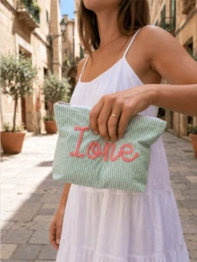1 buah Tas Kosmetik Kustomisasi Pribadi, Tas Perjalanan - Tas Perlengkapan Mandi dan Tas Tangan Bergaris yang Dipersonalisasi, Cocok untuk Pernikahan, Sekolah, Jalan-jalan Sehari-hari, Sempurna untuk Penggunaan Sehari-hari, Dapat Diberikan Sebagai Hadiah untuk Keluarga dan Teman - MultiWarna - View 4
