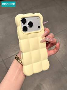 KOOLIFE 3D Silicone TPU Cloud Solid Color Shockproof Phone Case Compatible With Iphone 18 Pro/18 Pro Max/17 Pro Max/16 Pro Max/15 Pro Max/14 Pro Max/13 Pro Max/17 Pro/16 Pro/15 Pro/14 Pro/13 Pro/17/16/15/14/13 Models; Suitable For Men And Women Daily Wear And Holiday Gift Choice - Light Yellow - View 5