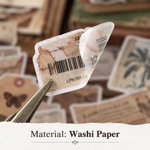 Book Page Fragment Series Washi Stickers Pack, Vintage Aged Book Pages, Camera, Butterfly, Botanical Illustration, Ticket & Map Elements Planner Stickers, DIY Decorative Stickers - Multicolor - View 5