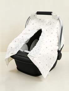 1pc Plush Baby Stroller Cover, Universal Protective Sunshade, Baby Car Seat Windproof Dustproof Cover, Unisex - Multicolor - View 12