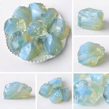 Batu Mentah Kristal Protein Terbuat Dari Bahan Alami, Cocok Untuk Dekorasi Rumah, Batu Mentah Kristal DIY, Pengisi Akuarium Dan Hadiah Liburan. - putih - View 5