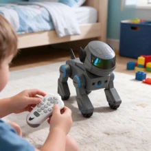 Smart Robot Dog, Remote Control AI Robot Dog Toy, Bluetooth Programmable Robot Pet With Motion Sensing Touch Song Dance, Gray 3rd Generation Electronic Robot Dog For Kids Boys Girls, Rechargeable Toy Robot Gift - Grey - View 4