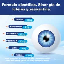 VIVONU EYE VITAMIN AND MINERAL SUPPLEMENT Suplementos dietéticos, multivitaminas, minerales y luteína, amarillo maíz, adecuados para hombres y mujeres, sin gluten, 120 cápsulas blandas / bolsas - Paquete de 3 - Ver 2