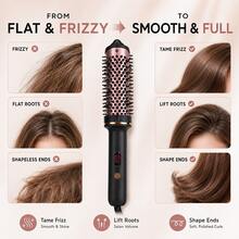 2026 Upgraded Multifunctional Rotating Hair Straightener & Hot Styler - Ionic Curling Iron & Straightener, Wet/Dry Blow Dryer Brush - Black - View 16