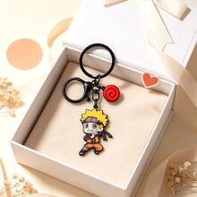 Naruto Akatsuki Metal Enamel Keychain Itachi Pain Deidara Hidan Chibi Figure Red Cloud Pendant Key Ring Backpack Charm Anime Fan Cosplay Gift - Multicolor - View 7