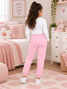 Young Girls Pants - Baby Pink - View 4