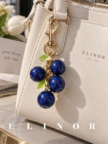 XD Fun Realistic Blueberry Keychain Bag Pendant, Women's Bag Accessory, Exquisite Car Key Charm Suitable For Daily Outfit Accessory/Holiday Gift - Multicolor - View 1