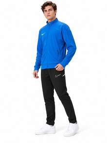 Nike New Men's Fitness Training Sports Running Jacket - Blue - View 4