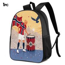 Football Player No. 9 2D Print 3 Pieces Set, Side Elastic Mesh Pocket Water Bottle Holder, Wide & Thick Breathable Adjustable Shoulder Strap, Nordic Fan Sports Style Commuter Travel Daily Storage Bag - Printed Bag - View 10