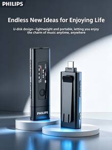 PHILIPS SA1239 MP3 Player, Large Storage Capacity, Supports TF Card Expansion, Compact And Portable, Supports Bluetooth And 3.5mm Wired Playback, Suitable For Various Scenarios Such As Learning And Entertainment - View 2