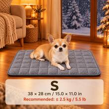 2026 Self-Warming Pet Mat, Suitable For Dogs And Cats, Soft Fleece Dog Bed And Cat Bed, Reflective Insulated Pet Mat, Non-Slip Bottom, No Electricity Required, Comfortable Winter Warm Sleep Mat, Suitable For Cages, Sofas And Floors - Grey - View 14