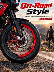Calcomanías universales para llantas de motocicleta - Pegatinas de hielo roto mate HD, vinilo impermeable antideslizante para carenado delantero de scooter, pegatinas geométricas duraderas y sin relieve para automóviles - A - Ver 2