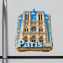 Paris Notre Dme Fridge Magnet, A Gothic Cathedral Keepsake For Romantic Kitchen Travel Daydreams For All Metal Surfaces Throughout The Home - A - View 2