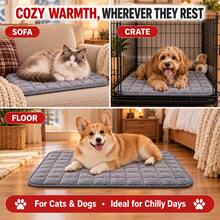 2026 Self-Warming Pet Mat, Suitable For Dogs And Cats, Soft Fleece Dog Bed And Cat Bed, Reflective Insulated Pet Mat, Non-Slip Bottom, No Electricity Required, Comfortable Winter Warm Sleep Mat, Suitable For Cages, Sofas And Floors - Grey - View 7