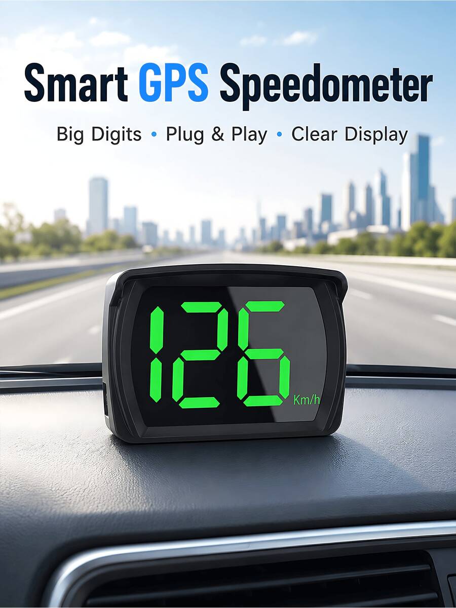 Digital Odometer MPH, Universal Golf Cart Head-Up Display Speedometer, LED Large Font Car Display Accessory, Plug And Play Compatible With Cars, Trucks, Motorcycles, SUVs And All Vehicle Models