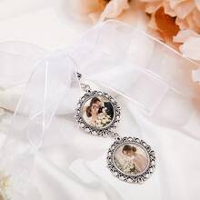 客製化婚禮花束紀念飾品 新娘回憶紀念禮物 - 圓形款 - 查看 13