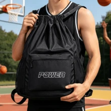 1pc Multi-Color Drawstring Backpack, Basketball Bag, Multi-Function Storage Bag, Swimming, Fitness, Sports, Yoga, Travel, Cycling, Training, Large Capacity, Lightweight, Unisex Student - Sports Backpack - View 5