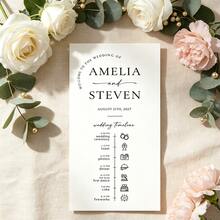 Personalized Wedding Menu Cards, Customized Wedding Dinner Menu, Minimalist Thank You Cards, Wedding Table Decor, Customizable Event Menu Cards, Personalized Cards, Suitable For Wedding Banquet, Wedding Party, Wedding Thank You Napkins, Printable Thank You Letters, Table Setting Thank You Cards, Menu Thank You Cards - Card - View 4