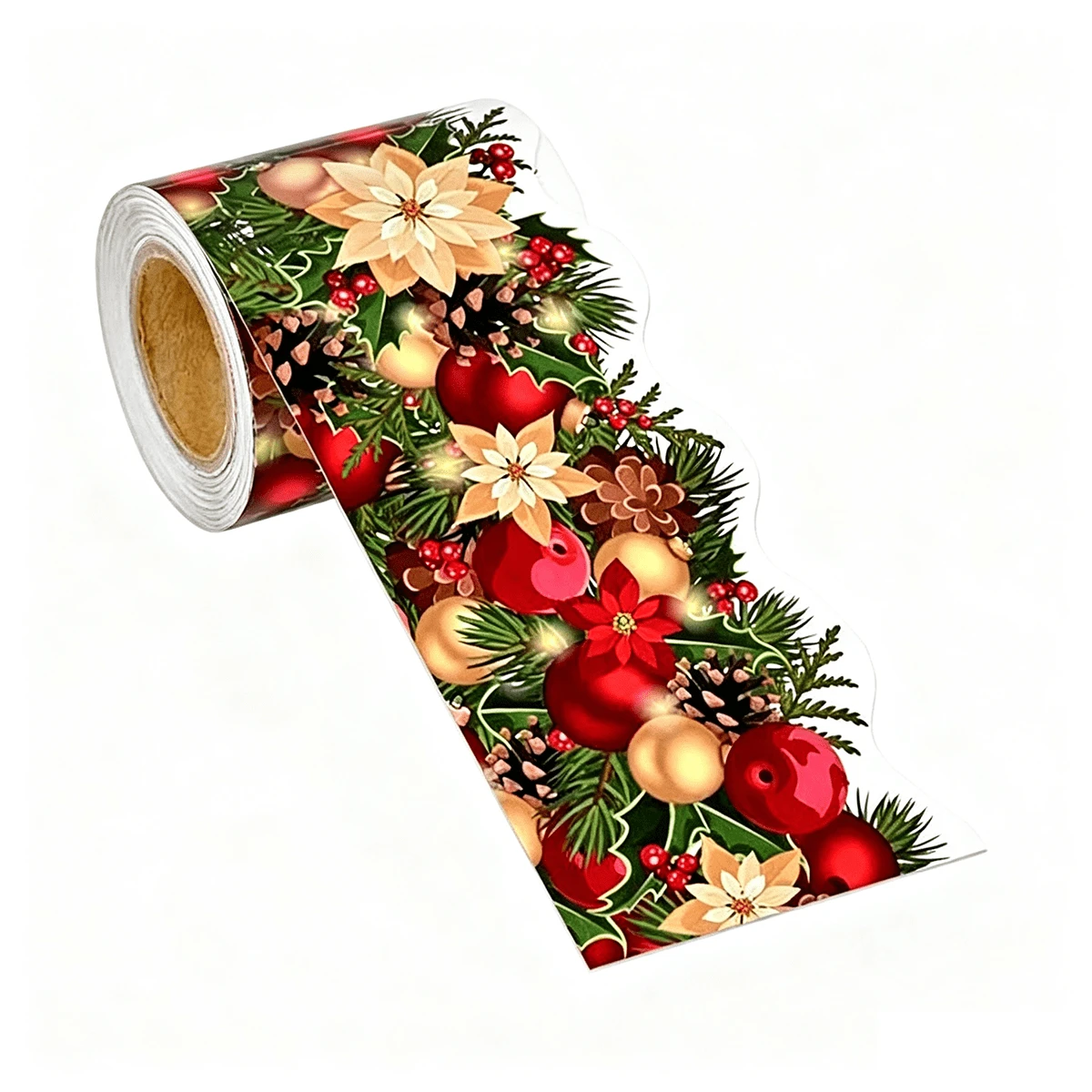 1 buah Stiker Border Natal 8cm * 10M Stiker Border/Trim Natal - Stiker Border Dekoratif Liburan, Desain Pesta Kantor atau Musim Dingin untuk Ruang Kelas, Papan Tulis Kantor, Dekorasi Rumah dan Luar Ruangan, Sempurna untuk Dekorasi Ruangan - Berbagai gaya - View 1