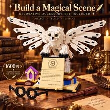 1600pcs Magic Owl Building Blocks Model With Display Accessories, Adult Collectible Fantasy Bird Assembly Set, Desktop And Bookshelf Decor, Detailed Assembly Ornament - Owl - View 8