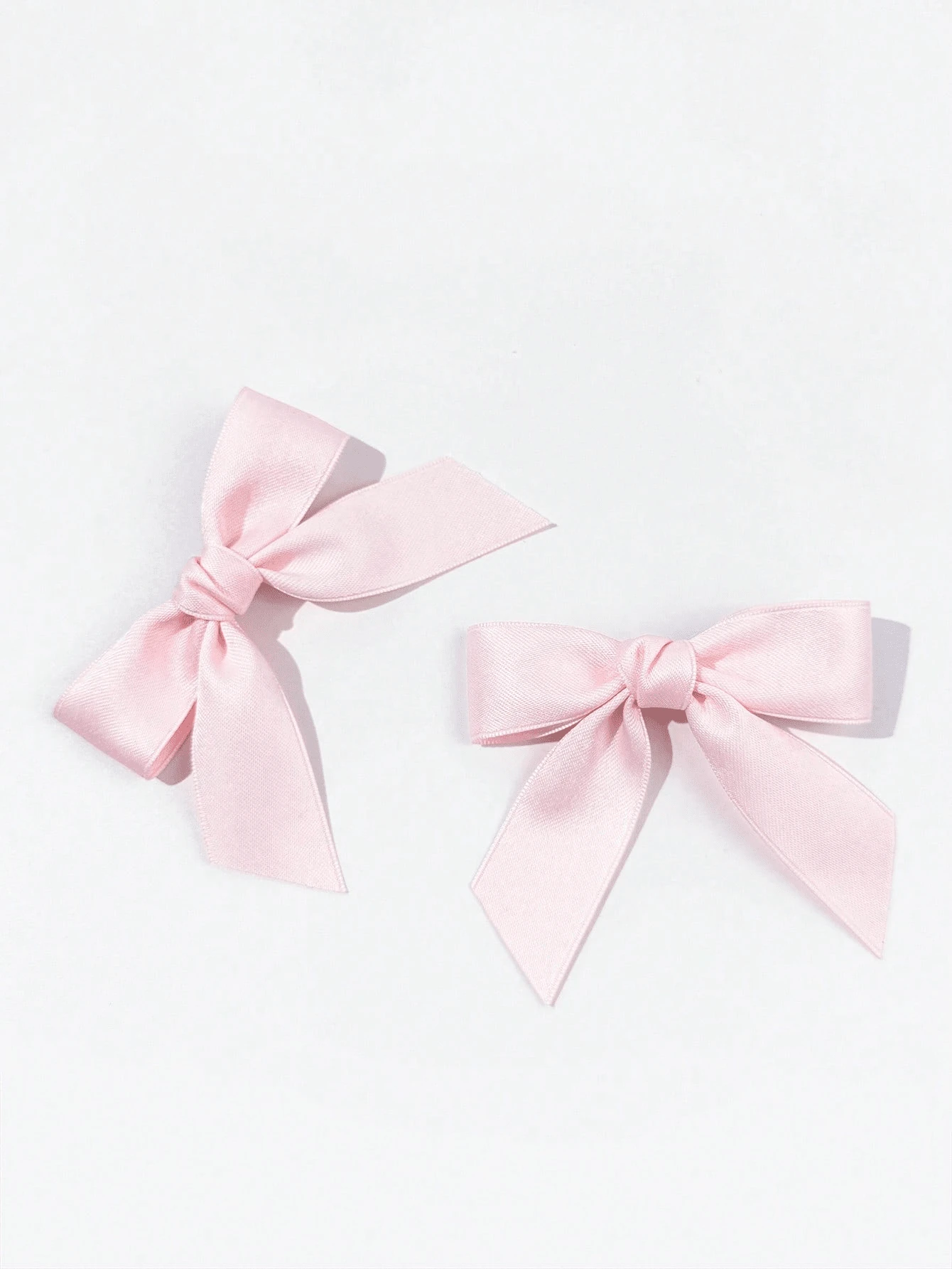 2Pcs Women's Solid Color Bow Hair Clips Suitable For Daily Wear Wedding Music Festival Bow Hair Accessories