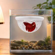 1pc Floating Fish House Suitable For Betta, Guppy And Goldfish, Arched Entrance, Fits Small Aquarium, Terrarium And Pond, Space-Saving, Easy To Clean, No Power Required - A - View 2