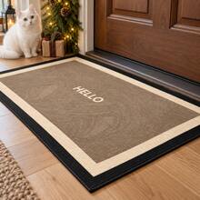 1pc, Simple "Hello" Velvet Welcome Door Mat (Warm Reminder: This Product Is Made Of High-Quality Velvet, Which Is More Skin-Friendly And Softer Than Crystal Velvet. - Multicolor - View 3