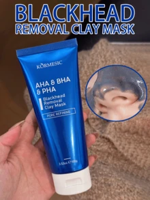 1PC AHA BHA PHA Masker Tanah Liat Penghilang Komedo 100g, Masker Lumpur Wajah Pengecil Pori, Pembersih Mendalam Membuka Pori-Pori Tersumbat, Formula Lembut Melembapkan dan Tidak Iritasi, Masker Wajah Eksfoliasi untuk Kulit Berminyak dan Berjerawat, Rutinitas Perawatan Kulit Wajah Harian Wanita di Rumah - Berbagai gaya - View 1