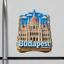 Budapest Hungary Fridge Magnet, A Parliament Dome Keepsake For Danube Travel Daydreams In The Kitchen For All Metal Surfaces Throughout The Home - A - View 2