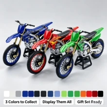Model Sepeda Motor Off-Road Die-Cast Paduan Logam, Replika Sepeda Motor Off-Road dengan Peredam Kejut, Tersedia Berbagai Warna, Hiasan Pajangan Meja, Dekorasi Koleksi Hobi, Hadiah Liburan Tahun Baru - MultiWarna - View 3