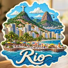 Rio De Janeiro Fridge Magnet, A Beachfront Escape Beneath Sugarloaf Mountain For Joyful Kitchen Daydreams For All Metal Surfaces Throughout The Home - A - View 1