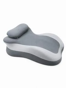 1pc Ergonomic Reading Pillow, Backrest Pillow, Memory Foam Wedge Pillow, Adjustable Neck Pillow, Multi-Position Support Cushion, Suitable For Stomach Sleepers And Sedentary People, Removable & Washable Pillowcase - Grey Pink Medium - 1PC - View 9