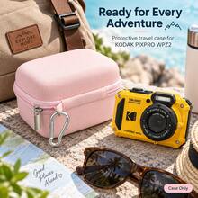 Hard Case For PIXPRO WPZ2 Camera, Pink Carrying Case With Mesh Pocket - View 6