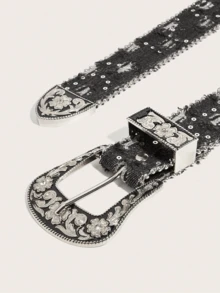 1pc Punk Style Fashion Party Gathering Western Retro Belt, Y2K Women's Belt Suitable For Carnival, Halloween, Dance Party, Jeans - Ragged Cowboy - View 6