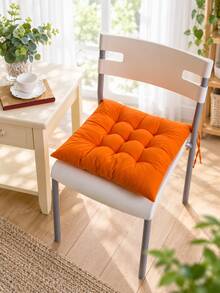 Modern Solid Color Tufted Tie-Up Chair Pad, Thickened Square Floor And Dining Chair Cushion, Soft And Comfortable, Suitable For Student Dorms, Office Desks, Kitchens, Reading Nooks, Home Decor, All-Season Daily Long-Term Sitting, Holiday Use - one-size - View 16