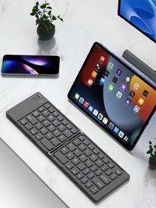 Keyboard Lipat, Keyboard Lipat Ganda, Keyboard Bluetooth Tablet, Keyboard Nirkabel untuk PC Versi Android Ringan dan Ringkas, Keyboard Portabel, Cocok untuk Rumah, Kantor, dan Perjalanan Bisnis, Warna Hitam - View 8