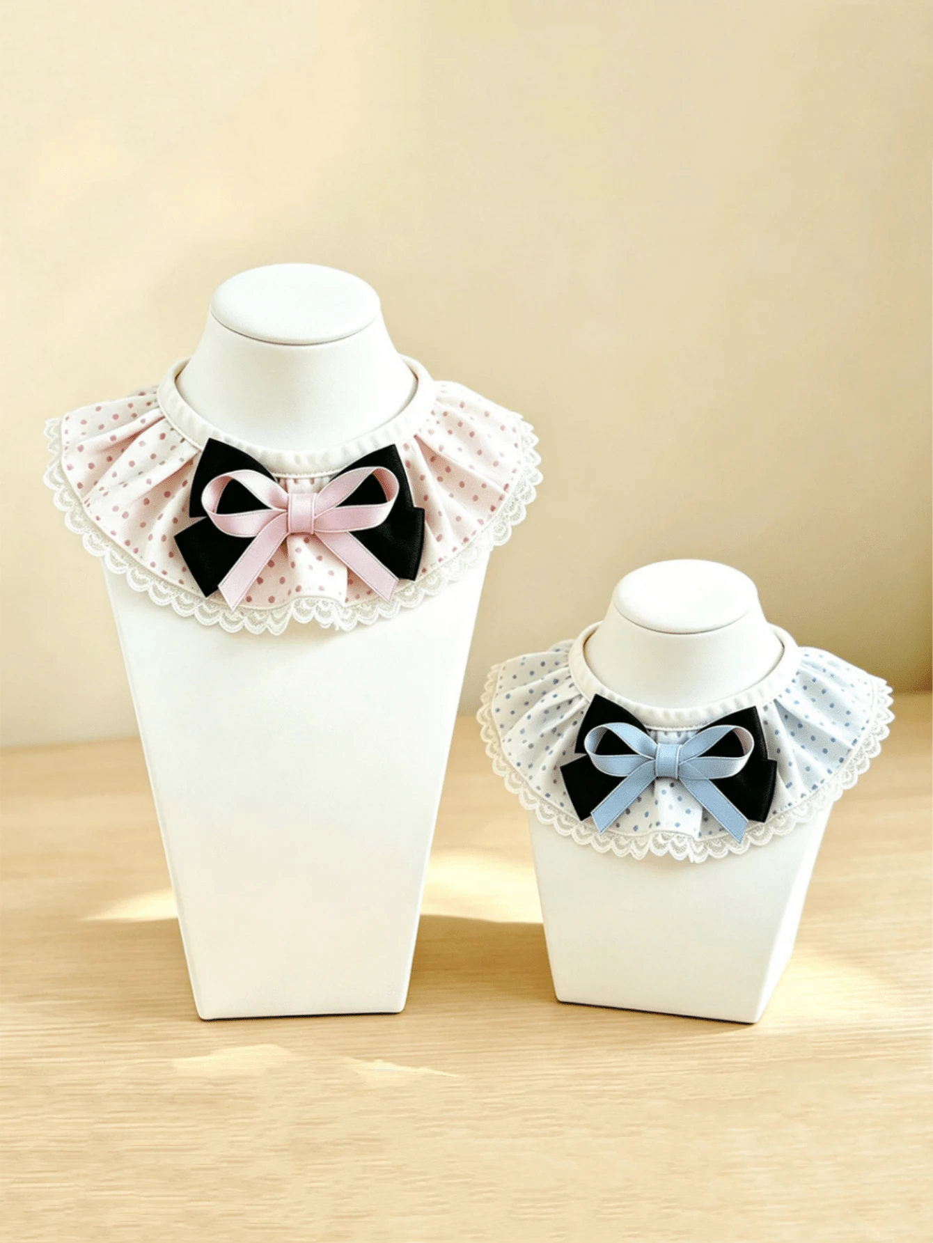 1pc Adjustable Pet Bib With Lace Ruffle And Bow, Polka Dot Decoration, Sweet Neck Accessory For Small Dogs And Cats