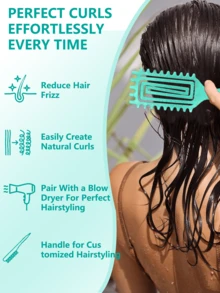 Curly Hair Brush Styling Curl Defining Brush For Women Edge Define Lift Curling Brush For Curly Hair Effortlessly Defined Curls And Reduces Frizz - Multicolor - View 4